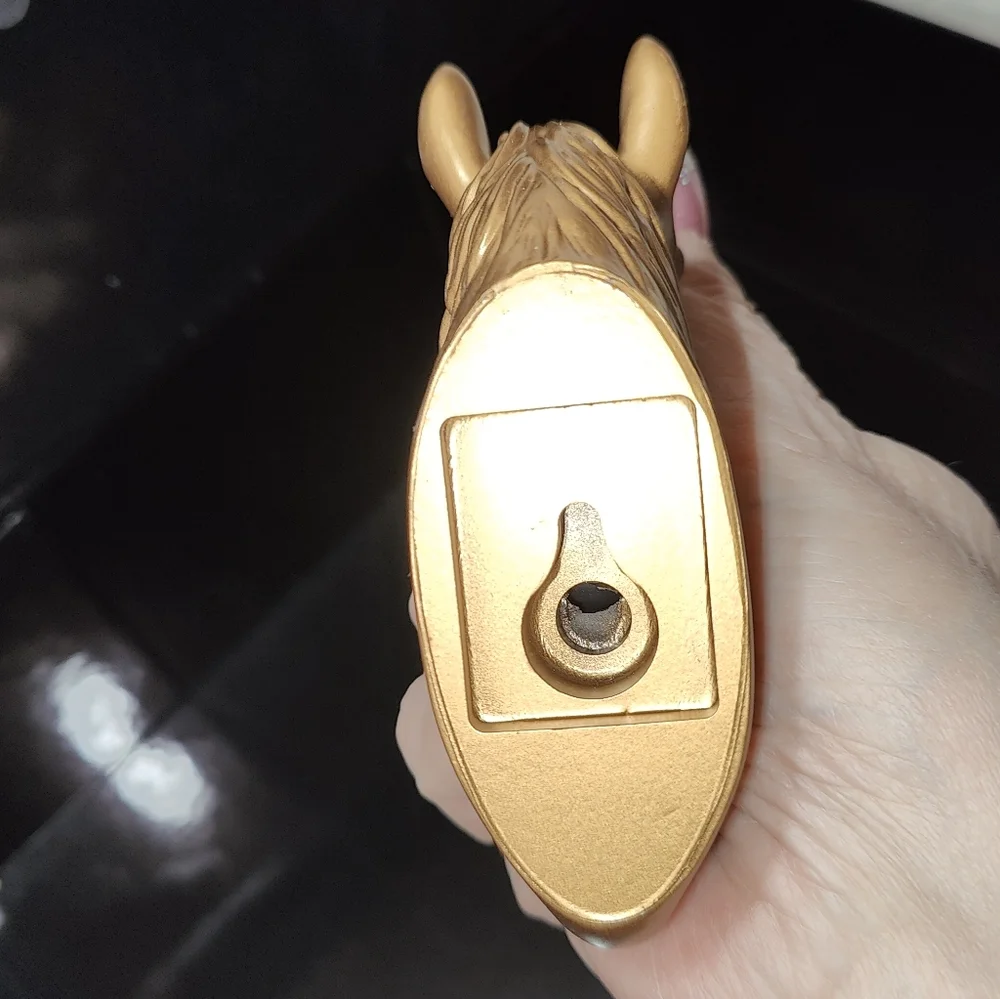 Decorative Golden Horse Head PVC Wall Hook